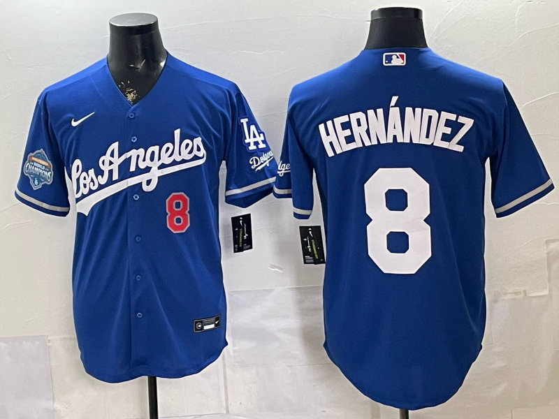 Men Los Angeles Dodgers #8 Hernandez blue Game 2026 Nike MLB Jersey 04010002